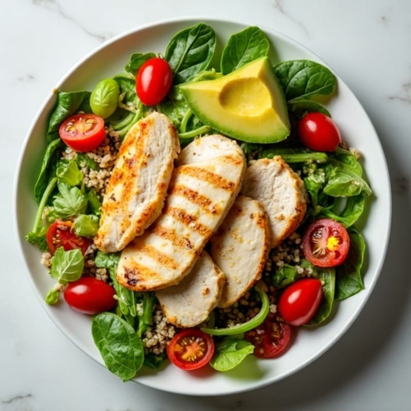 Grilled Chicken and Avocado Salad with Quinoa