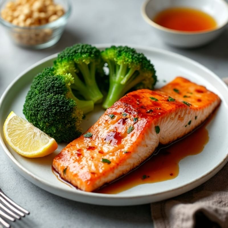 Crispy Teriyaki Salmon with Roasted Broccoli