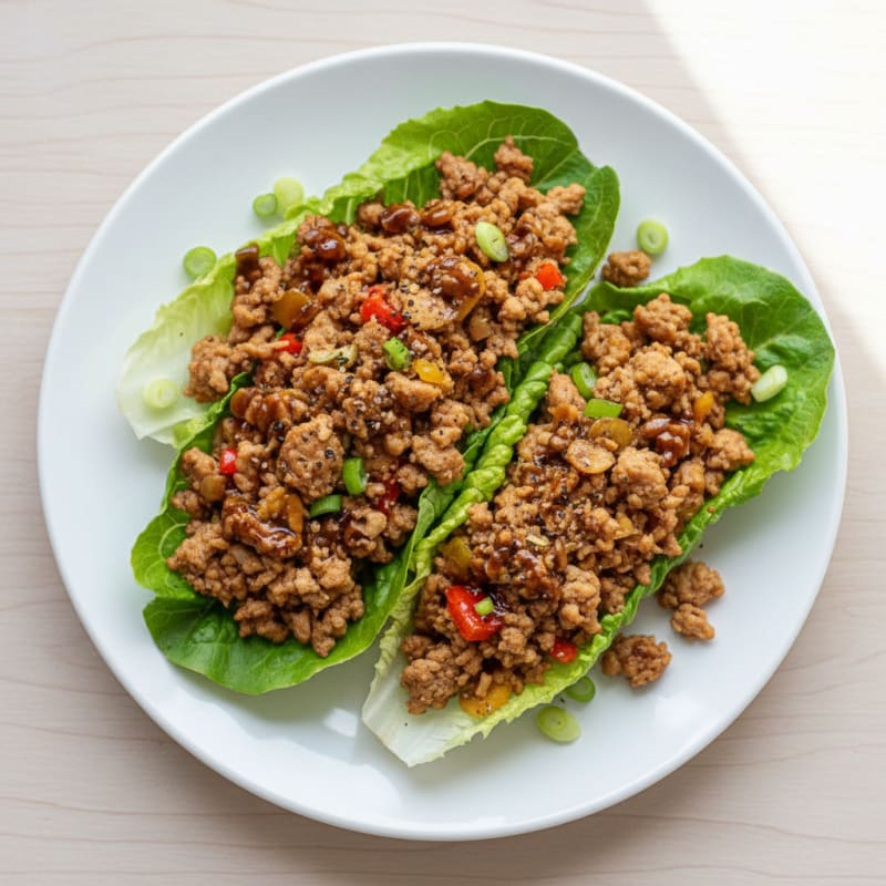 Zesty Ground Turkey Lettuce Wraps