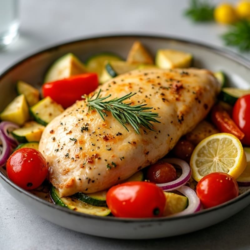 Lemon Herb Roasted Chicken with Crispy Sheet Pan Vegetables