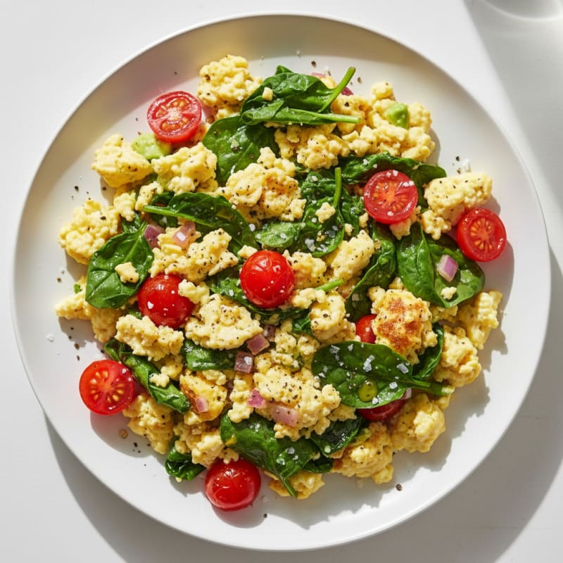Savory Egg and Spinach Scramble
