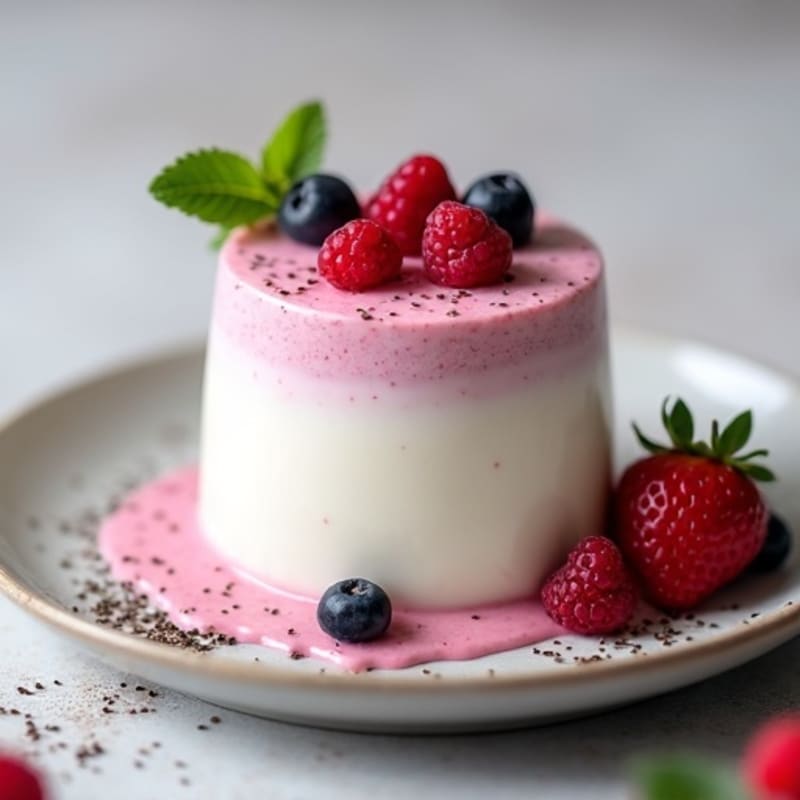 Silky Greek Yogurt Protein Mousse with Berries