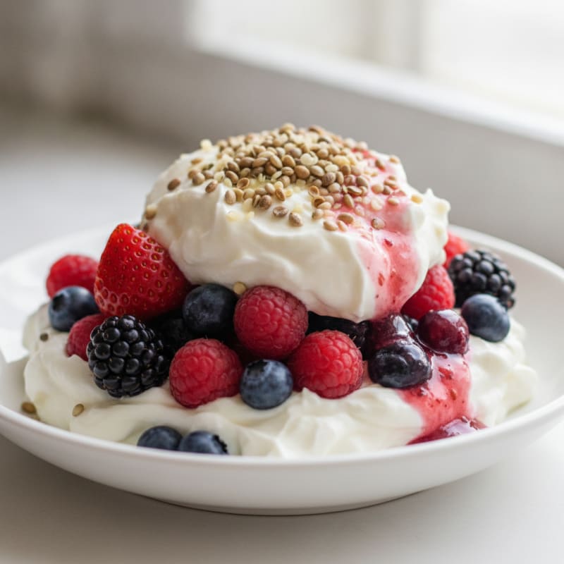 Creamy Greek Yogurt Protein Parfait with Mixed Berries
