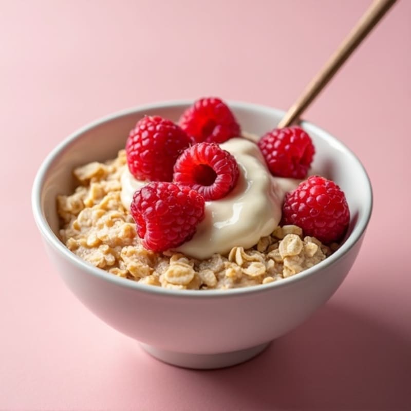 Creamy White Chocolate Raspberry Protein Oats