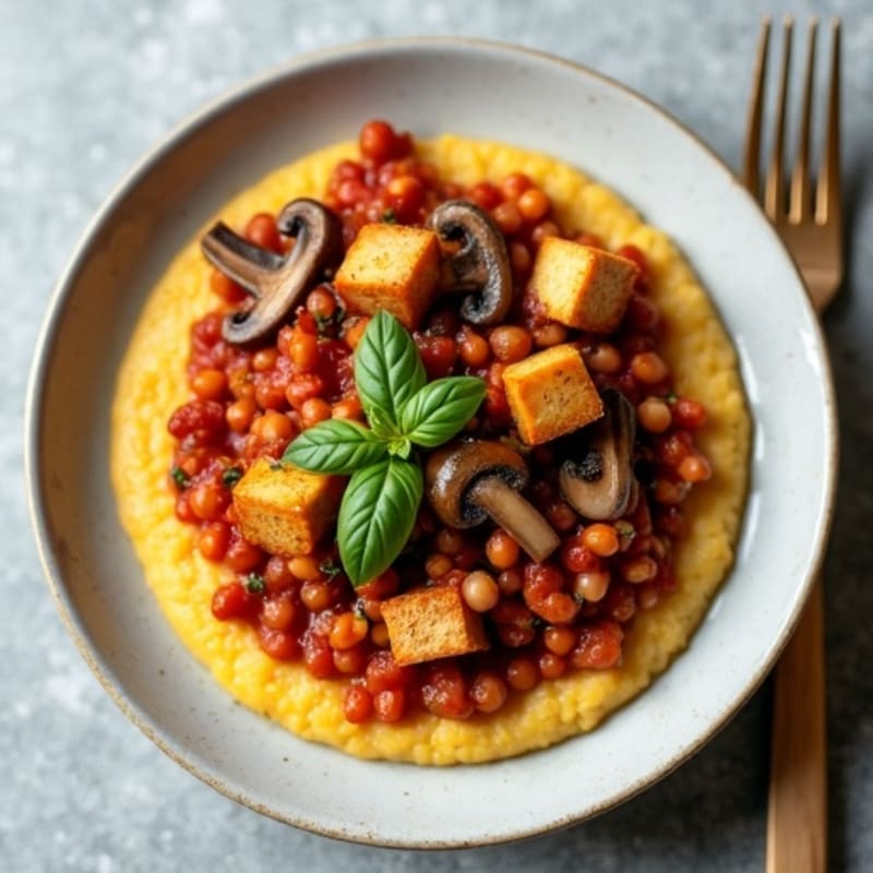 Hearty Mushroom Ragu with Creamy Polenta