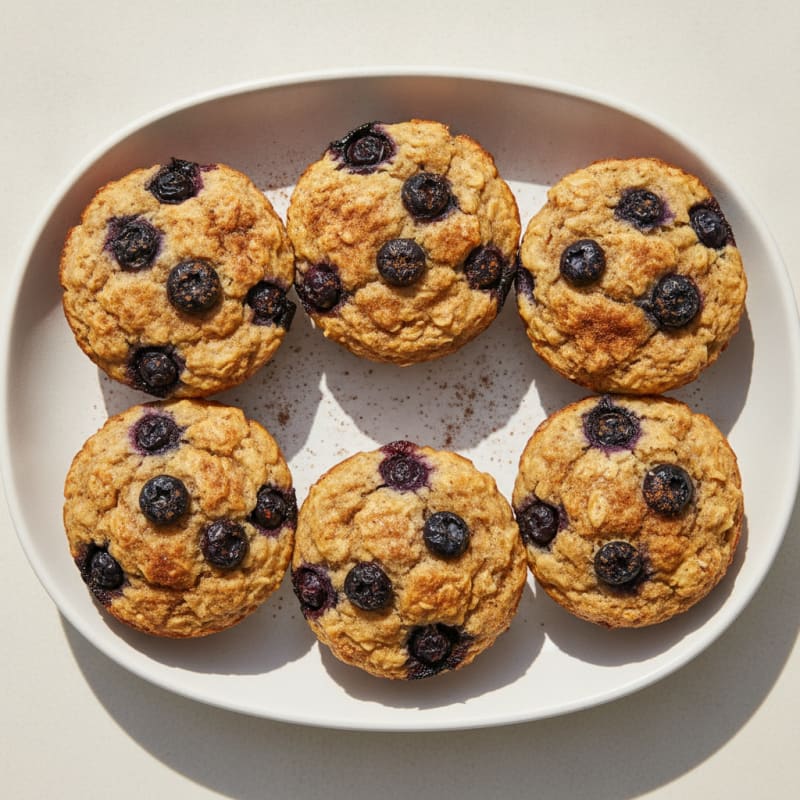 Blueberry Banana Baked Oatmeal Cups
