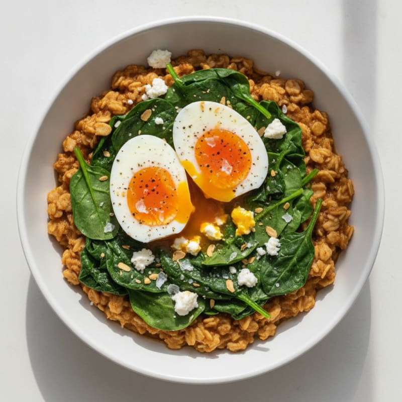 Savory Oats with Jammy Eggs