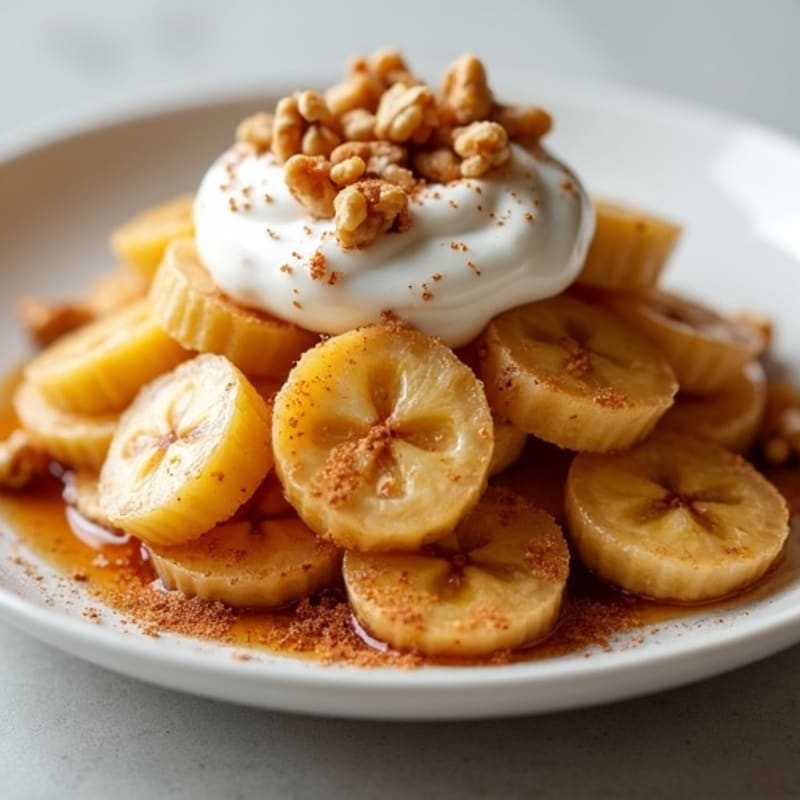 Honey-Glazed Caramelized Bananas with Cinnamon and Greek Yogurt