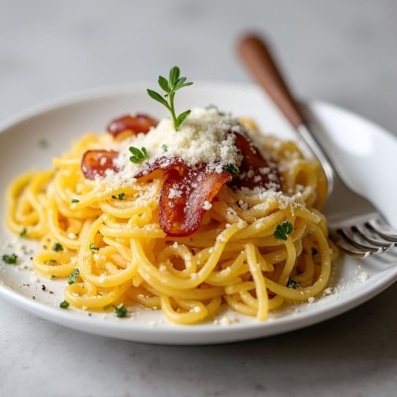 Creamy Turkey Bacon Spaghetti Squash Carbonara