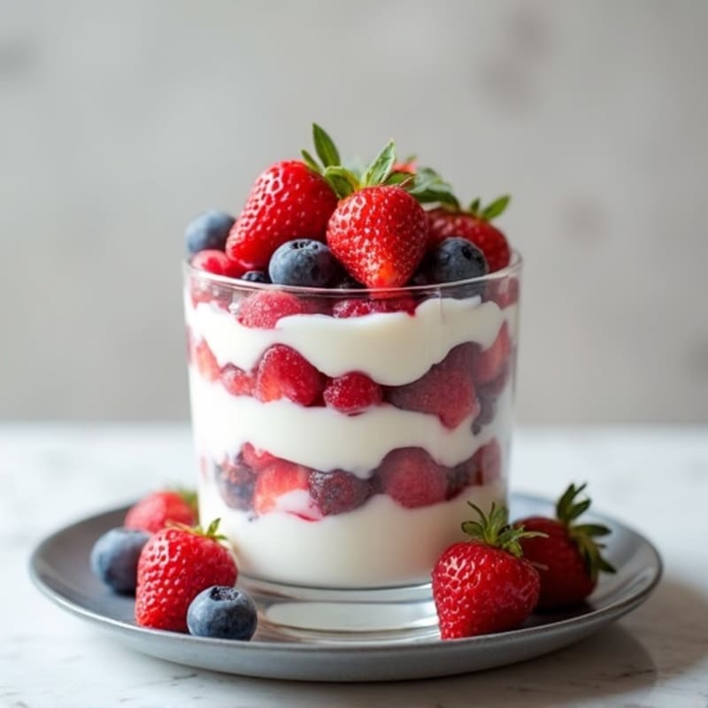 Creamy Greek Yogurt Protein Parfait with Mixed Berries