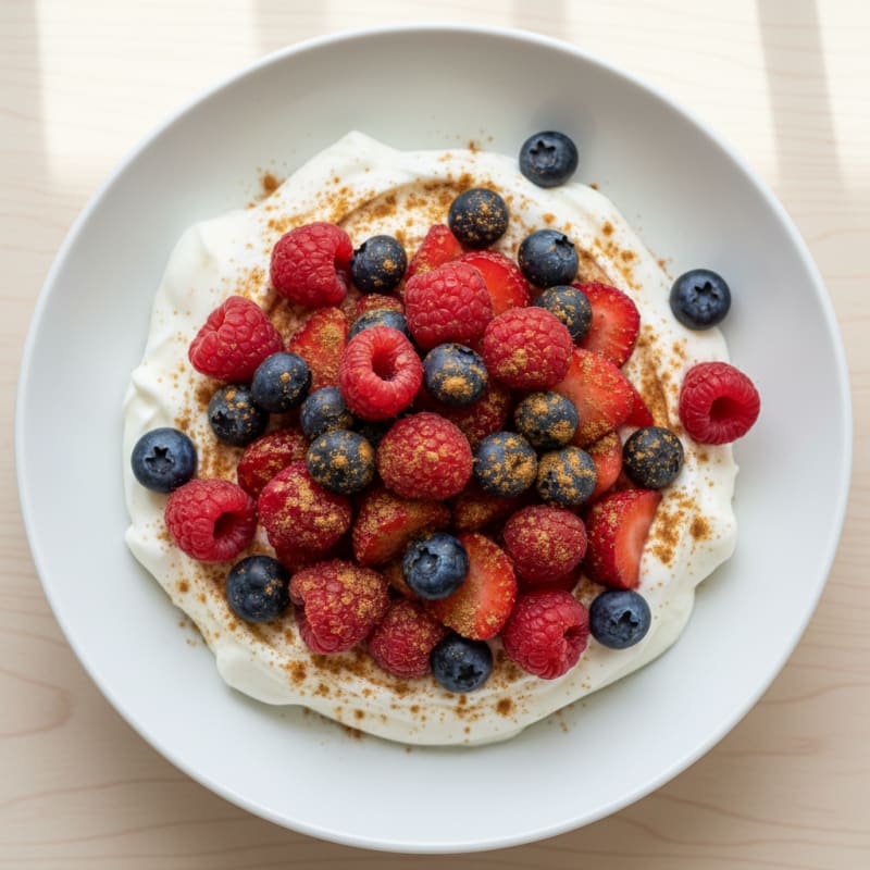 Creamy Greek Yogurt Protein Bowl with Mixed Berries