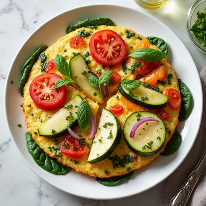 Fluffy Herb-Roasted Vegetable Frittata