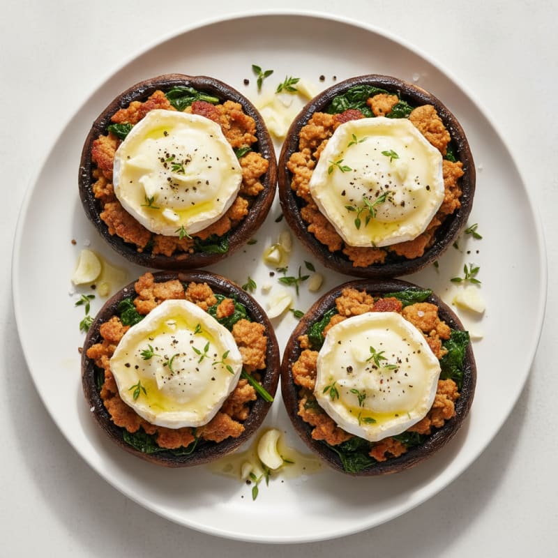 Goat Cheese Stuffed Portobello Mushrooms
