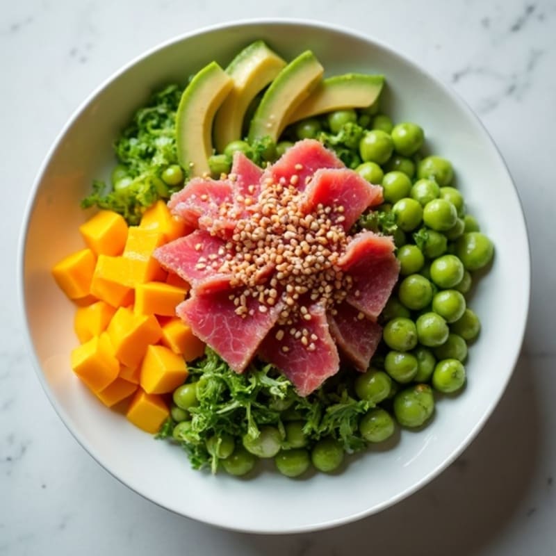 Fresh Ahi Tuna Poke Bowl with Mango