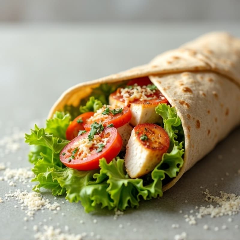 Healthy Chicken Caesar Wrap