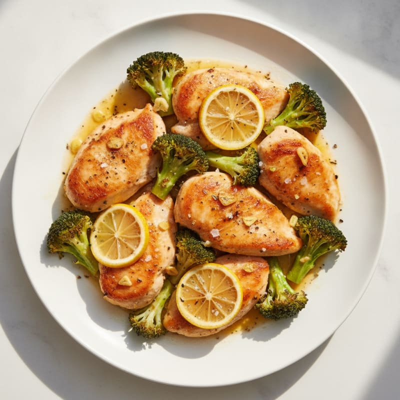 Baked Chicken and Broccoli with Lemon-Herb Seasoning