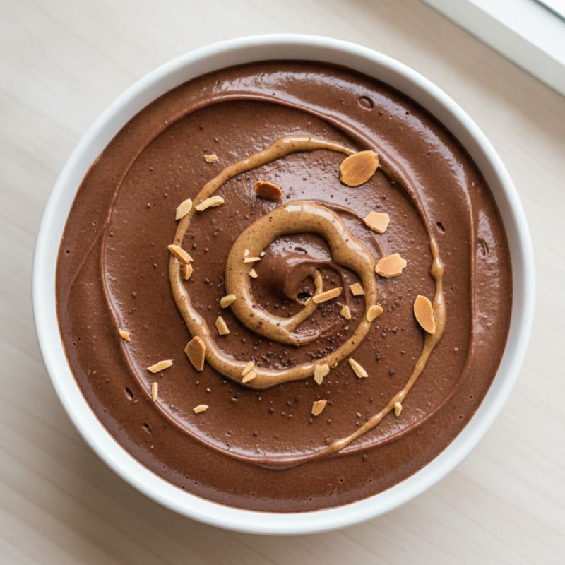 Chocolate Protein Mousse with Silken Tofu and Almond Butter