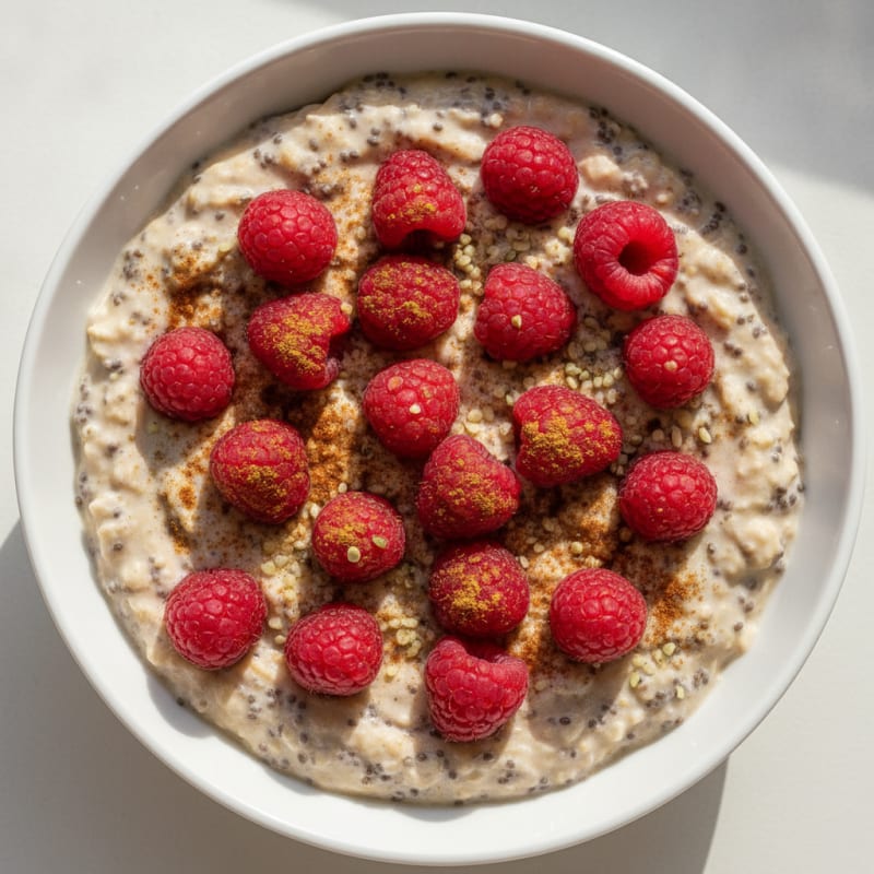 High-Protein Vanilla Chia Overnight Oats