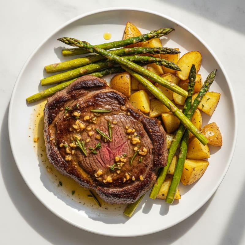 Garlic Herb Butter Pan-Seared Steak