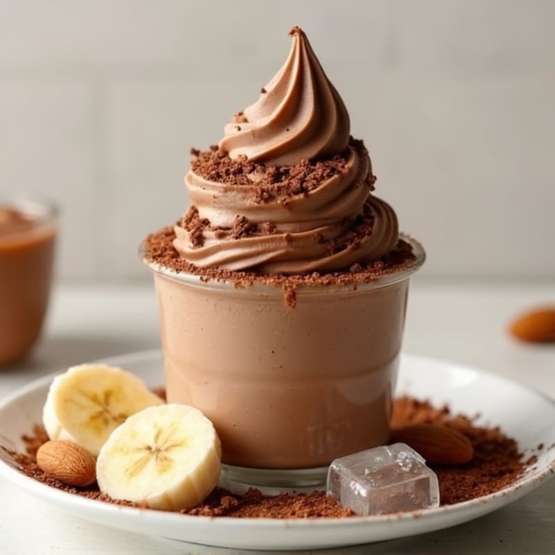 Protein-Packed Chocolate Almond Nice Cream