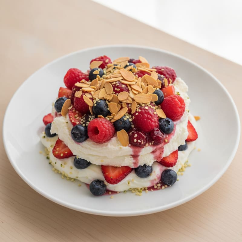 Greek Yogurt Protein Parfait with Mixed Berries