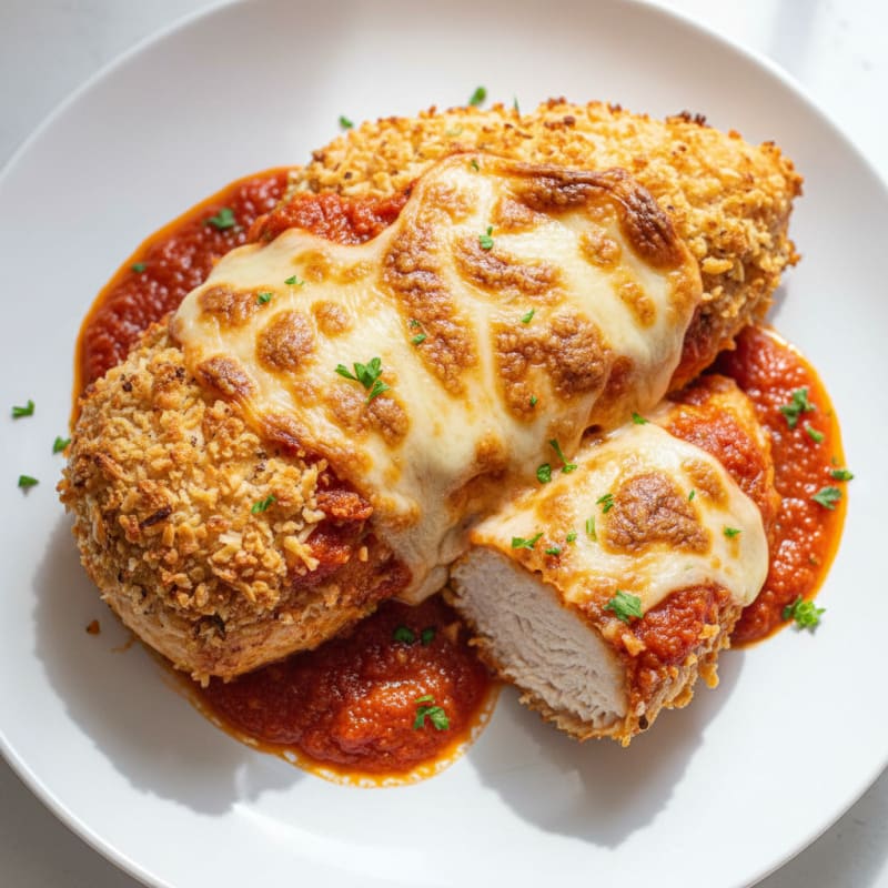 Baked Chicken Parmesan with Marinara