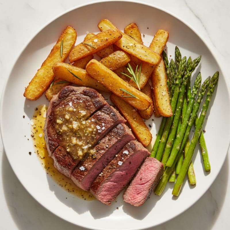 Garlic Herb Steak with Roasted Potatoes
