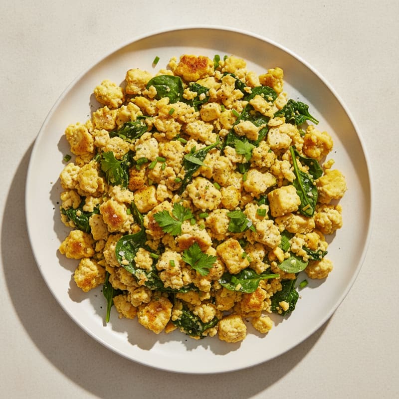 Scrambled Tofu and Eggs with Herbs
