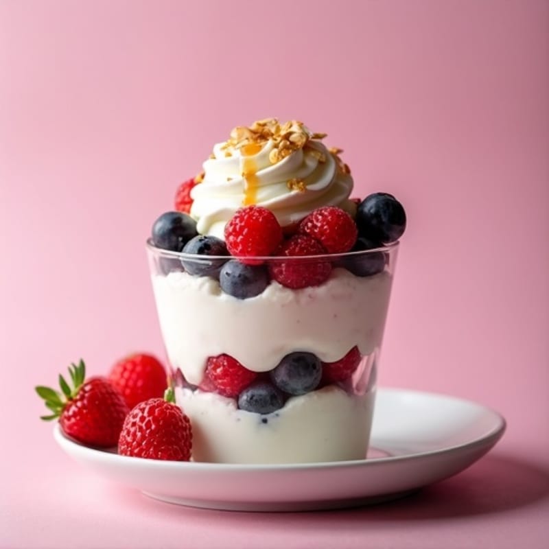 Greek Yogurt Protein Parfait with Mixed Berries