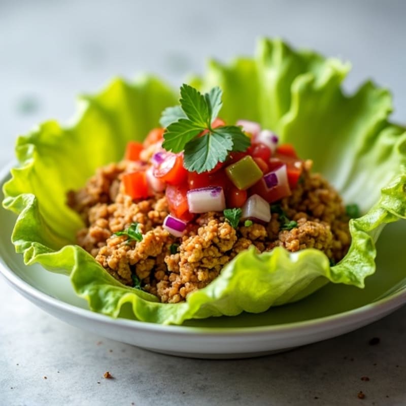 Spicy Turkey Taco Lettuce Cups with Fresh Pico