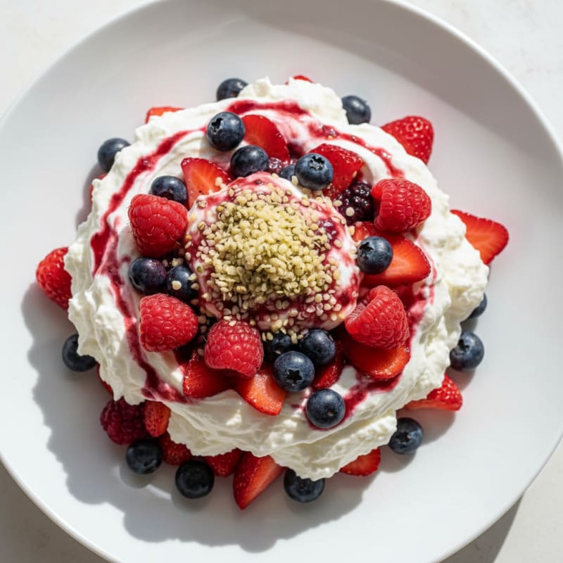 Greek Yogurt Protein Parfait with Mixed Berries