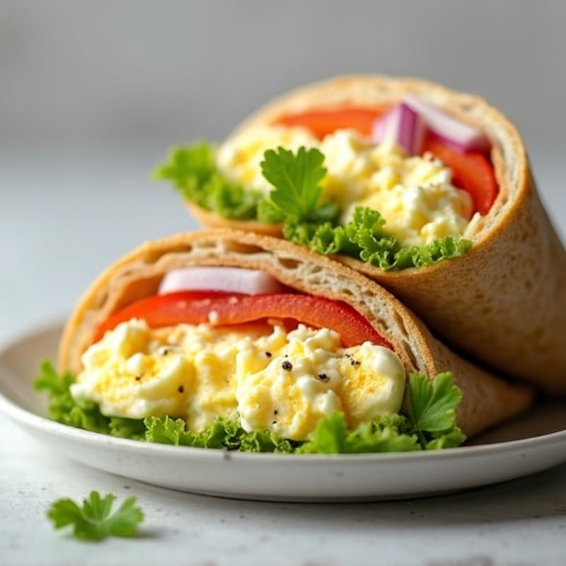 Healthy Creamy Egg Salad Wrap
