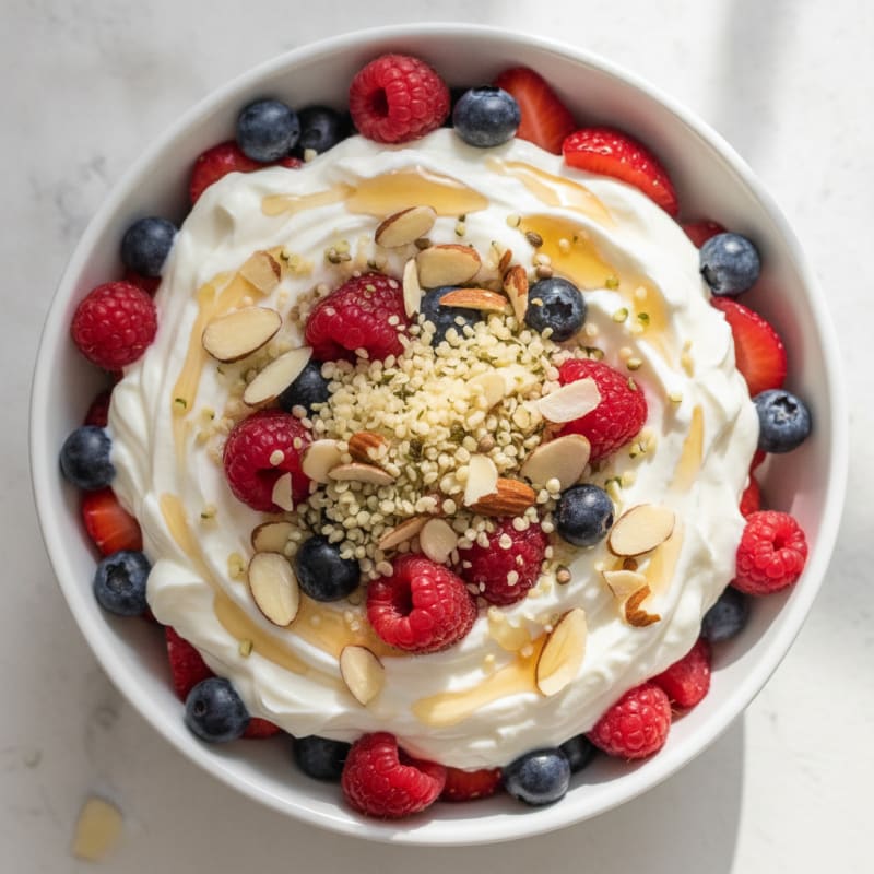 Creamy Greek Yogurt Protein Parfait with Mixed Berries