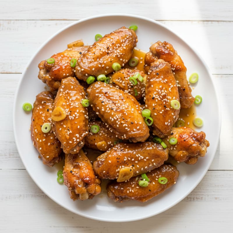 Honey-Glazed Chicken Wings with Sesame