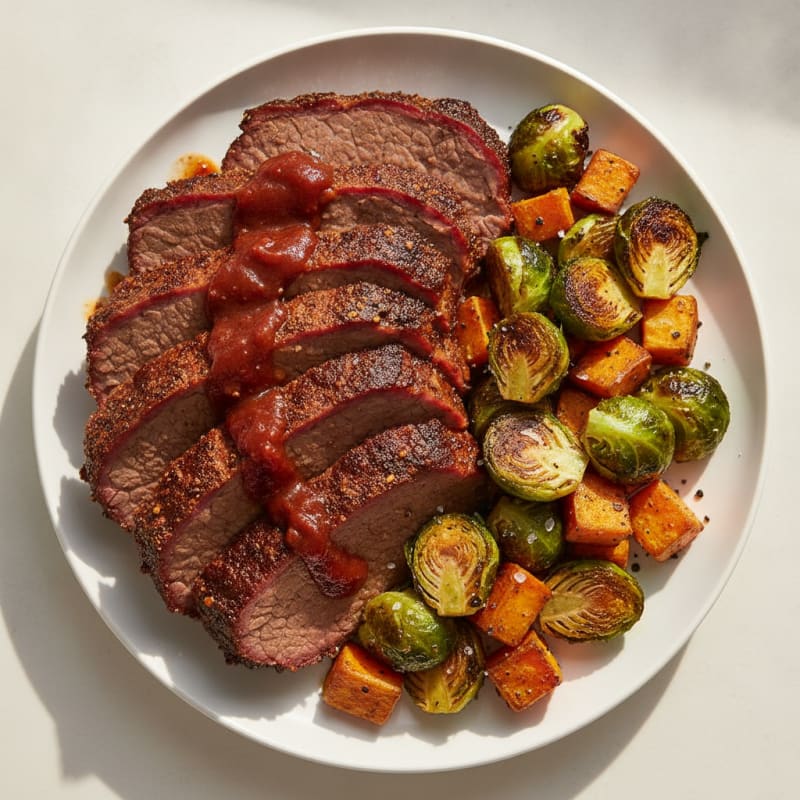 Slow-Smoked Brisket with BBQ Glaze