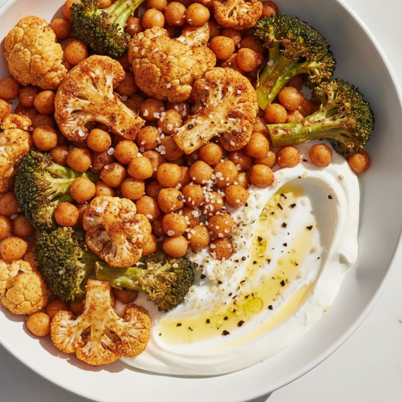 Roasted Vegetable and Chickpea Bowl