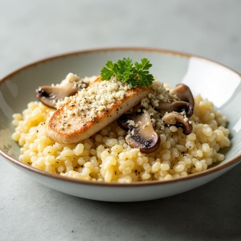 Creamy Wild Mushroom Cauliflower Risotto