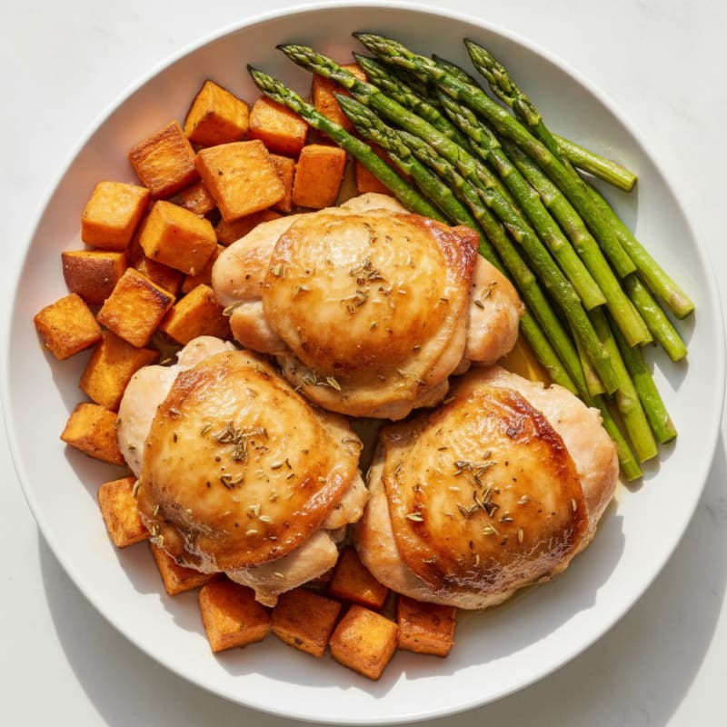 Lemon Herb Roasted Chicken Thighs