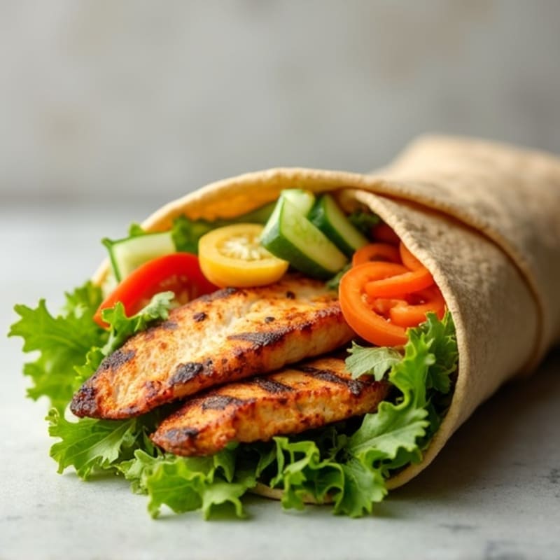 Grilled Chicken and Crunchy Veggie Wrap