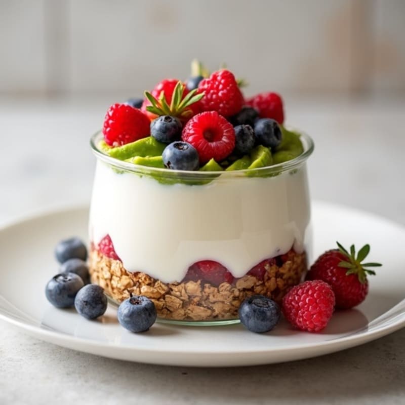 Creamy Greek Yogurt Protein Parfait with Mixed Berries