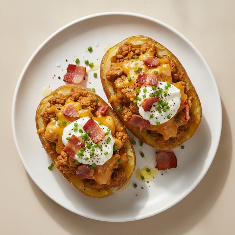 Bacon Cheese Stuffed Baked Potatoes