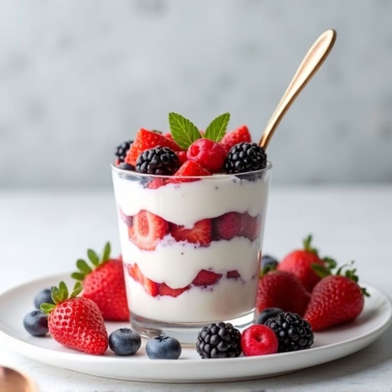 Creamy Greek Yogurt Protein Parfait with Mixed Berries