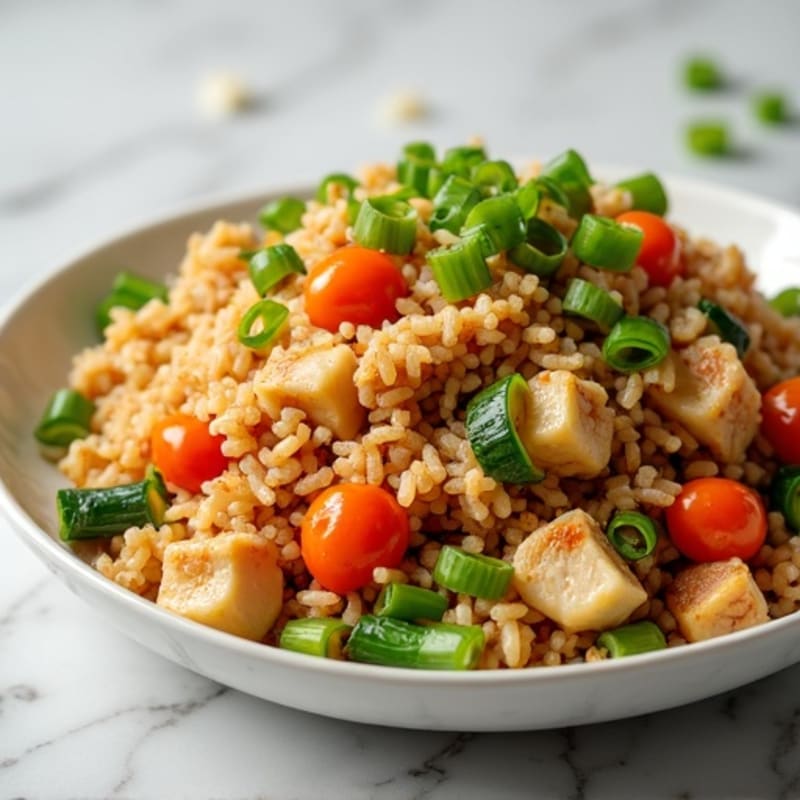 Chicken Fried Rice with Crispy Vegetables