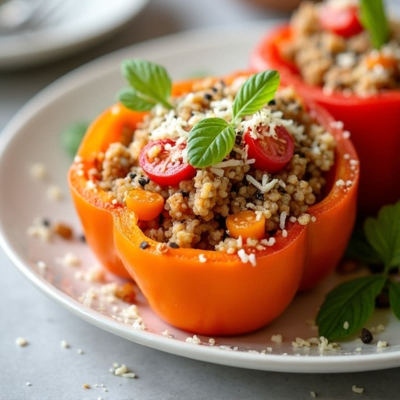 Protein-Packed Turkey and Quinoa Stuffed Bell Peppers