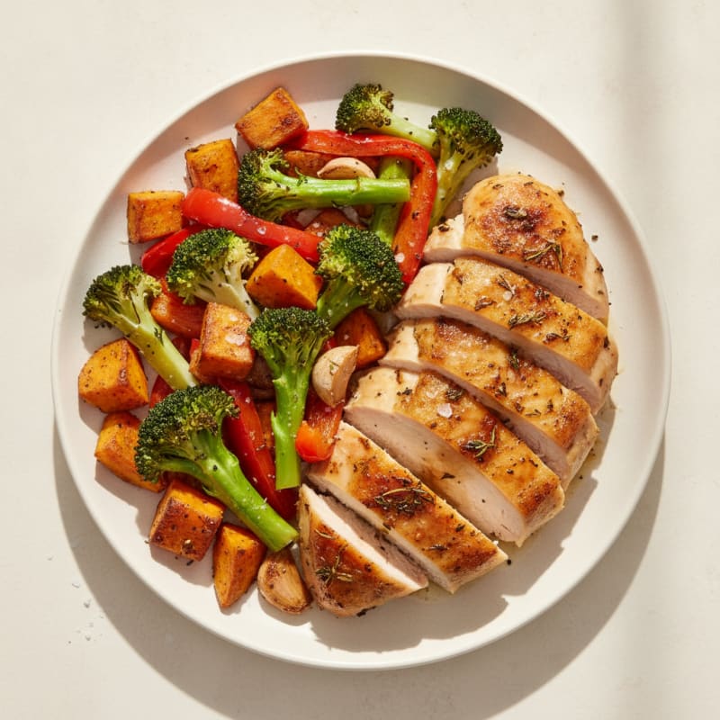 Herb-Roasted Chicken with Roasted Vegetables