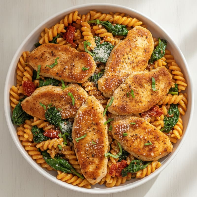 Sun-Dried Tomato Pesto Chicken Pasta
