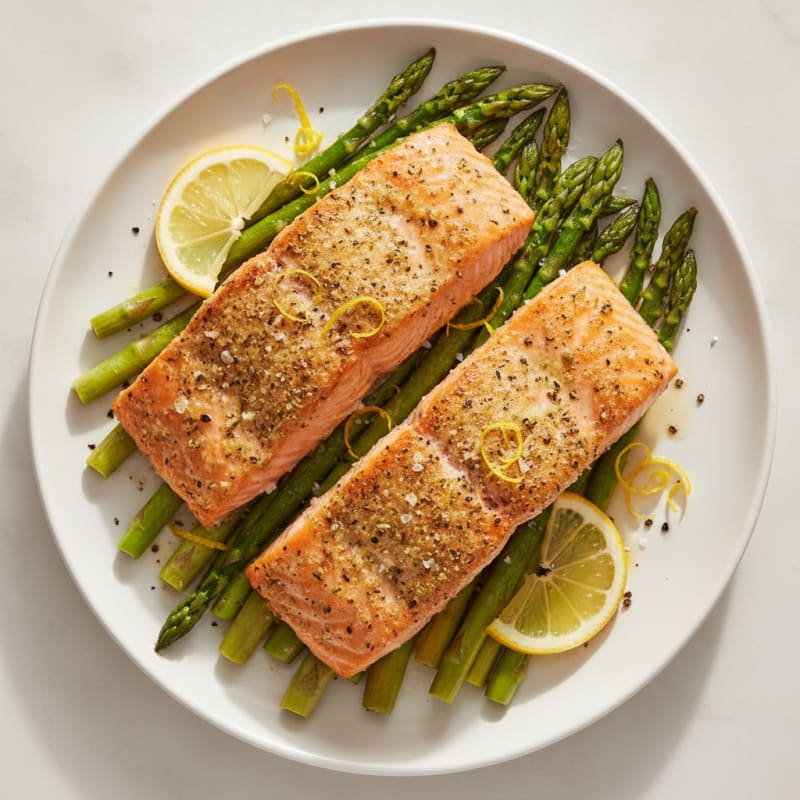 Lemon-Herb Roasted Salmon with Asparagus