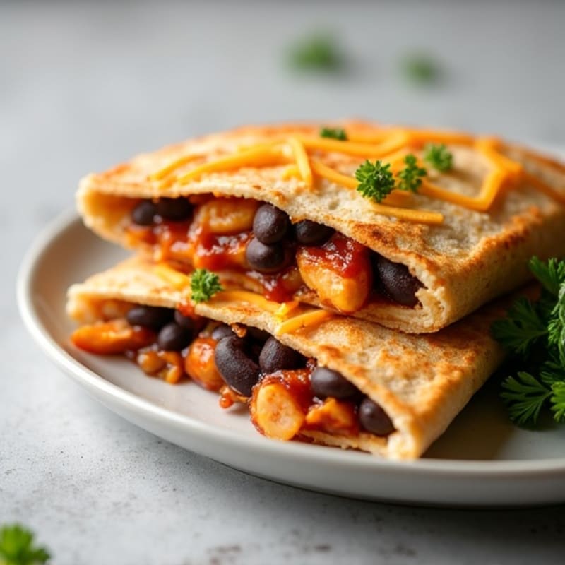 Smoky BBQ Chicken and Black Bean Quesadilla
