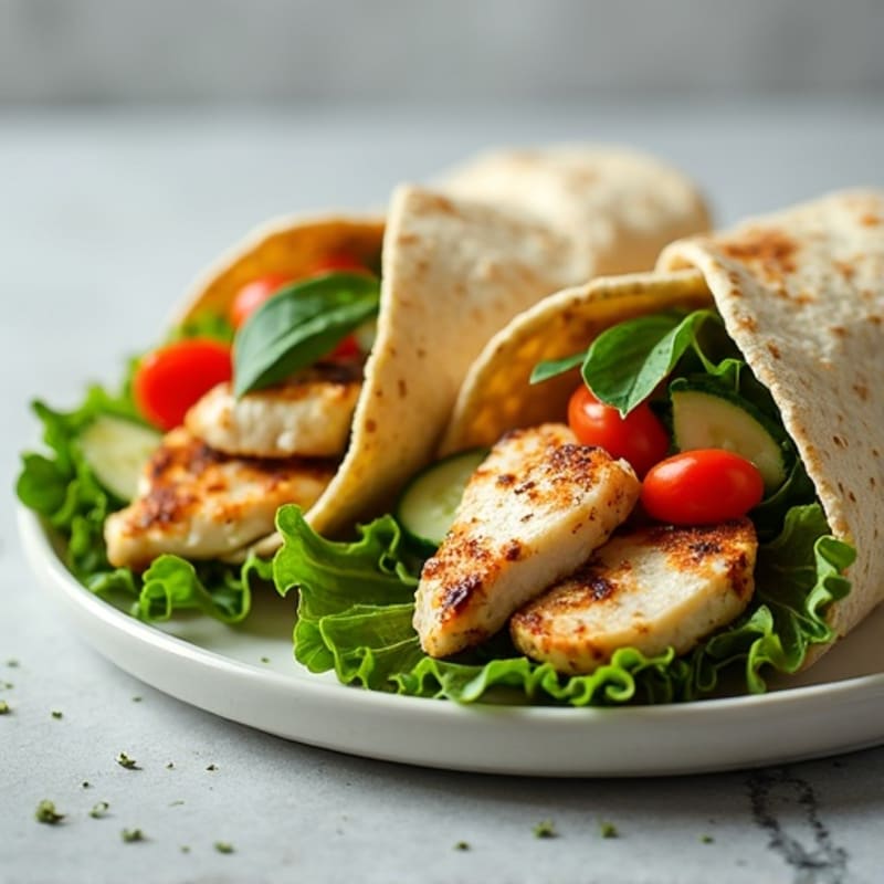 Herb-Grilled Chicken and Fresh Veggie Wrap