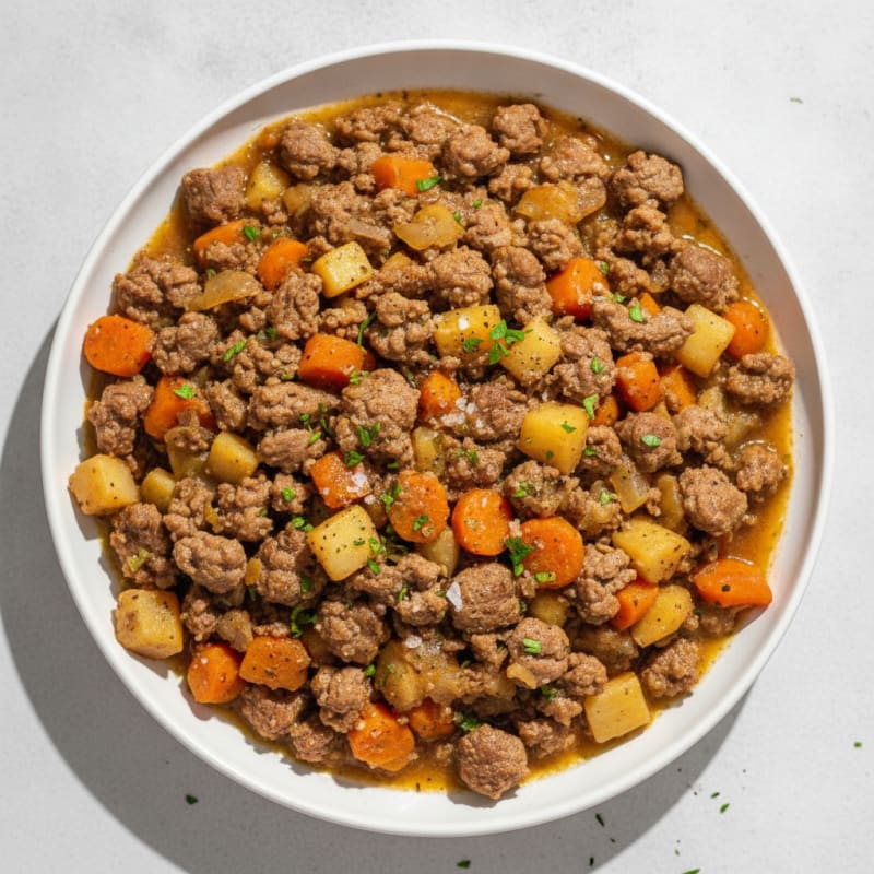 Savory Minced Beef with Root Vegetables